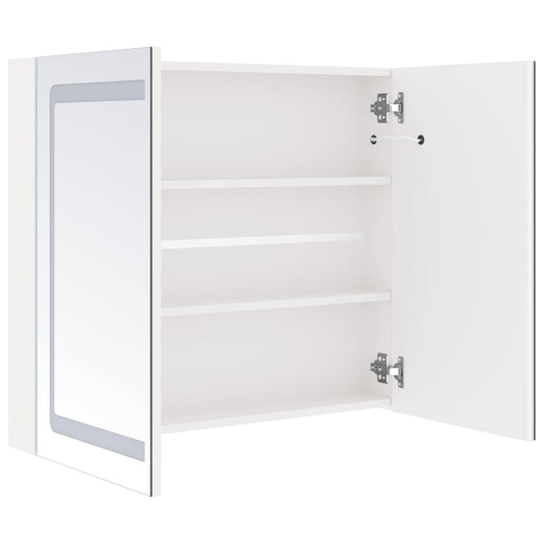 LED-Spiegelschrank Weiß 80 cm