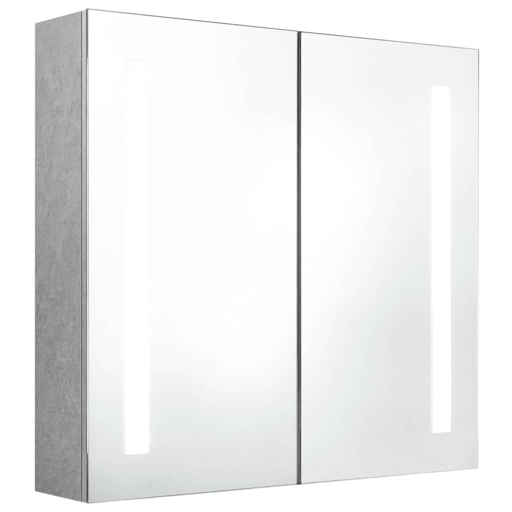 LED Bad Spiegelschrank Betongrau 62 cm