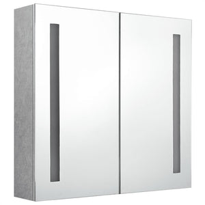 LED Bad Spiegelschrank Betongrau 62 cm