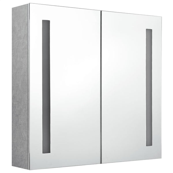 LED Bad Spiegelschrank Betongrau 62 cm