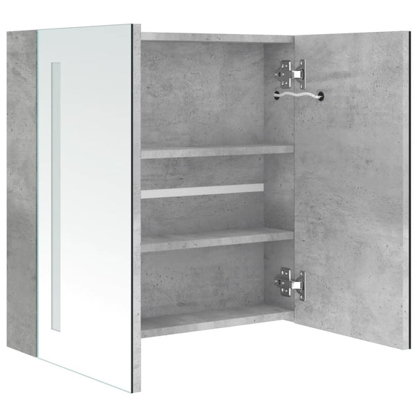 LED Bad Spiegelschrank Betongrau 62 cm