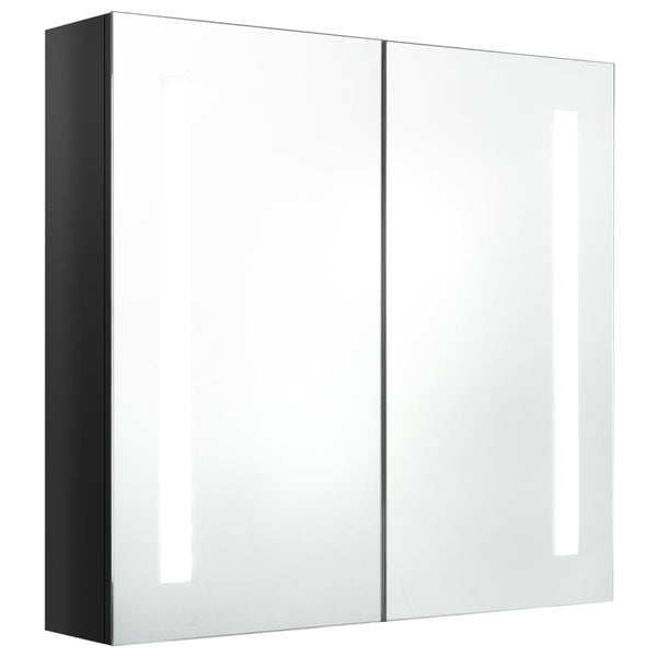 LED-Spiegelschrank Schwarz 62x14x60 cm