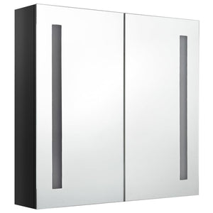 LED-Spiegelschrank Schwarz 62x14x60 cm