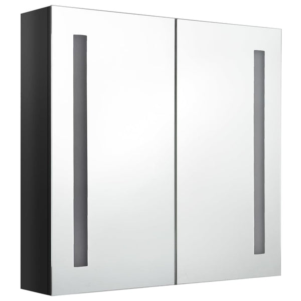 LED-Spiegelschrank Schwarz 62x14x60 cm
