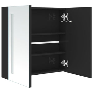 LED-Spiegelschrank Schwarz 62x14x60 cm