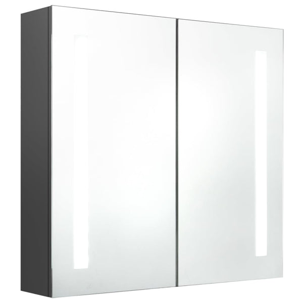 LED Spiegelschrank Grau 62x60 cm