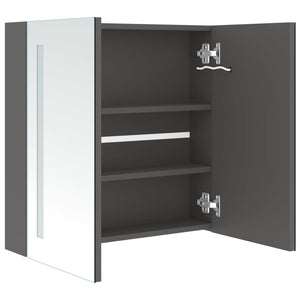 LED Spiegelschrank Grau 62x60 cm