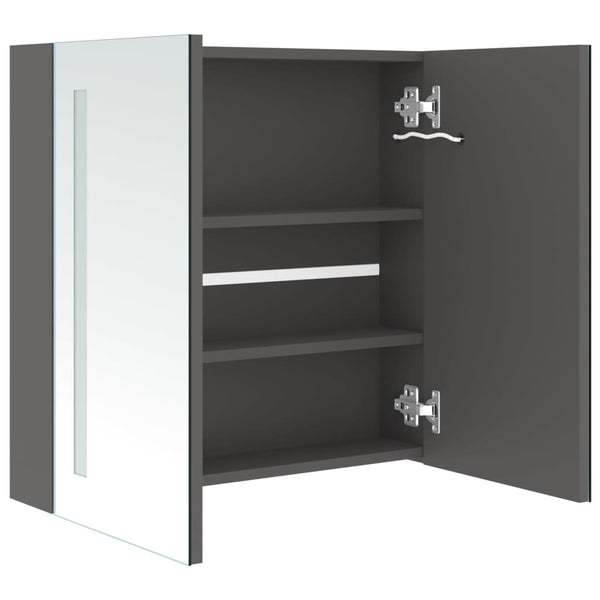LED Spiegelschrank Grau 62x60 cm