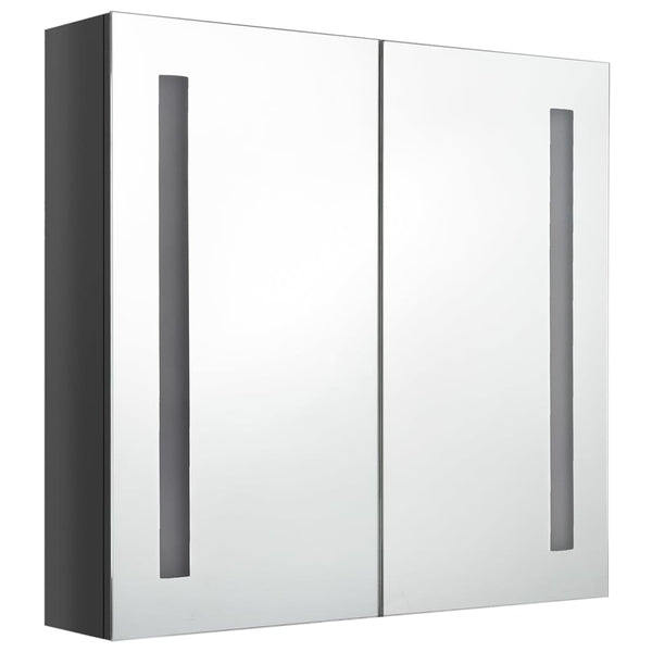 LED-Spiegelschrank Grau 62x60cm