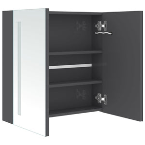 LED-Spiegelschrank Grau 62x60cm