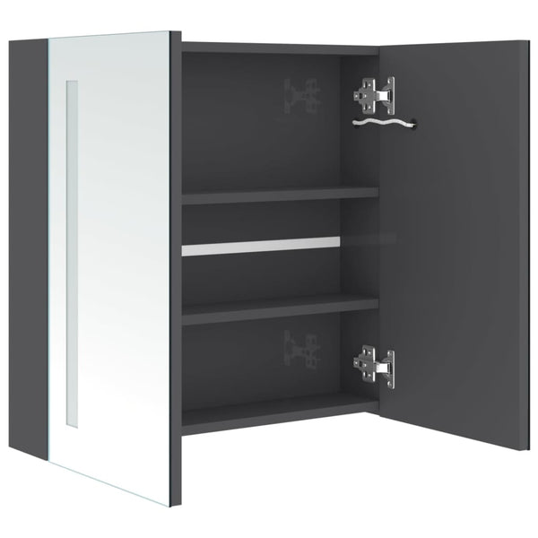 LED-Spiegelschrank Grau 62x60cm