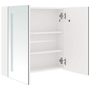 LED Spiegelschrank Bad Weiß 62x60 cm