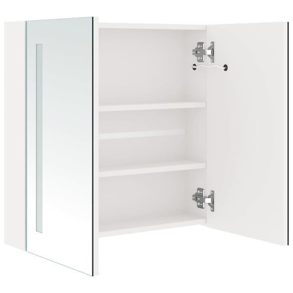 LED Spiegelschrank Bad Weiß 62x60 cm