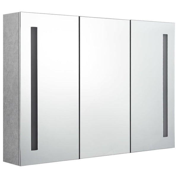 LED Spiegelschrank Betongrau 89x62 cm