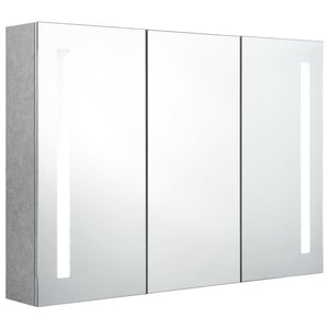 LED Spiegelschrank Betongrau 89x62 cm