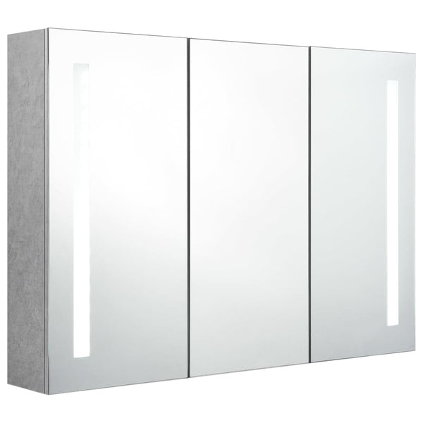 LED Spiegelschrank Betongrau 89x62 cm