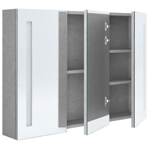 LED Spiegelschrank Betongrau 89x62 cm