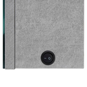 LED Spiegelschrank Betongrau 89x62 cm