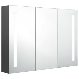 LED Spiegelschrank Bad Grau 89 cm