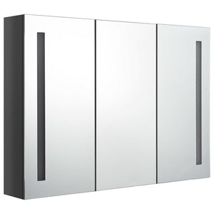 LED Spiegelschrank Bad Grau 89 cm