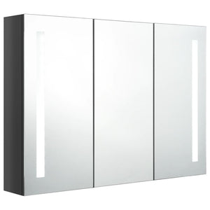 LED Spiegelschrank Bad Grau 89 cm