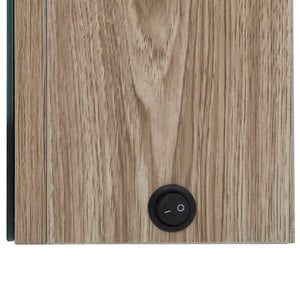 vidaXL LED Bathroom Mirror Cabinet 89x14x62 cm Oak Look
