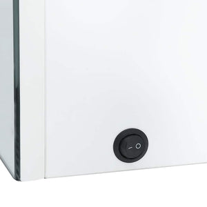 LED Spiegelschrank Bad Glänzend Weiß 89cm