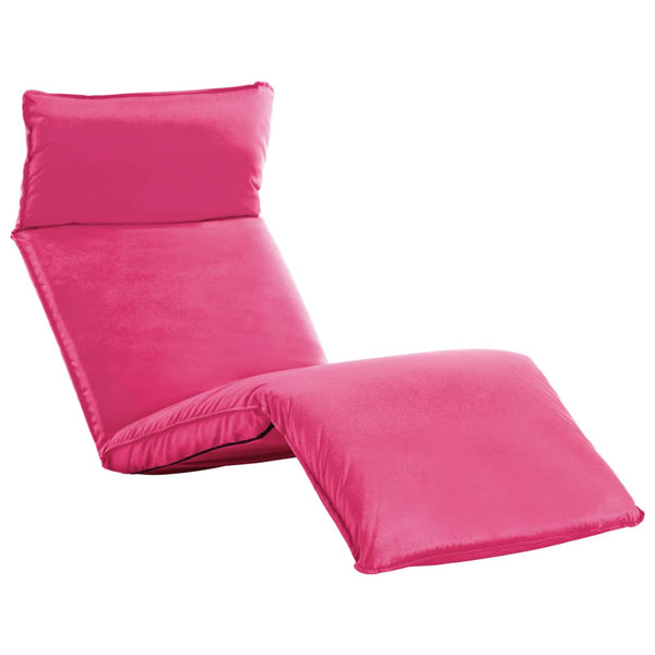 vidaXL Chaise longue pliante en tissu Oxford rose
