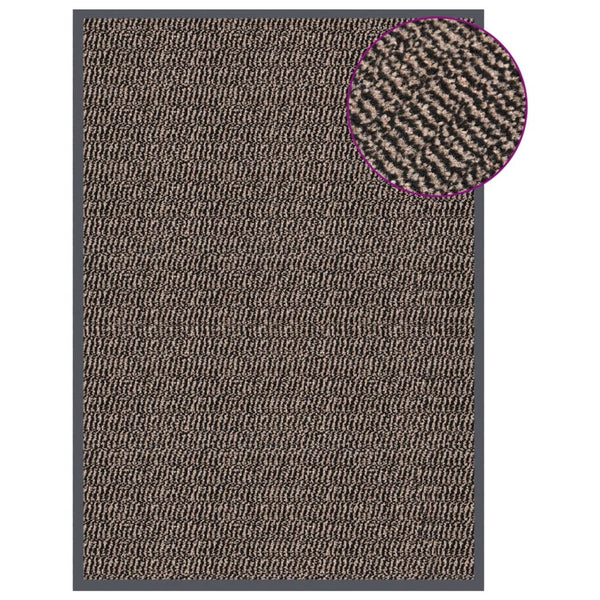 Getuftete Fußmatte Dunkelbraun 60x90 cm