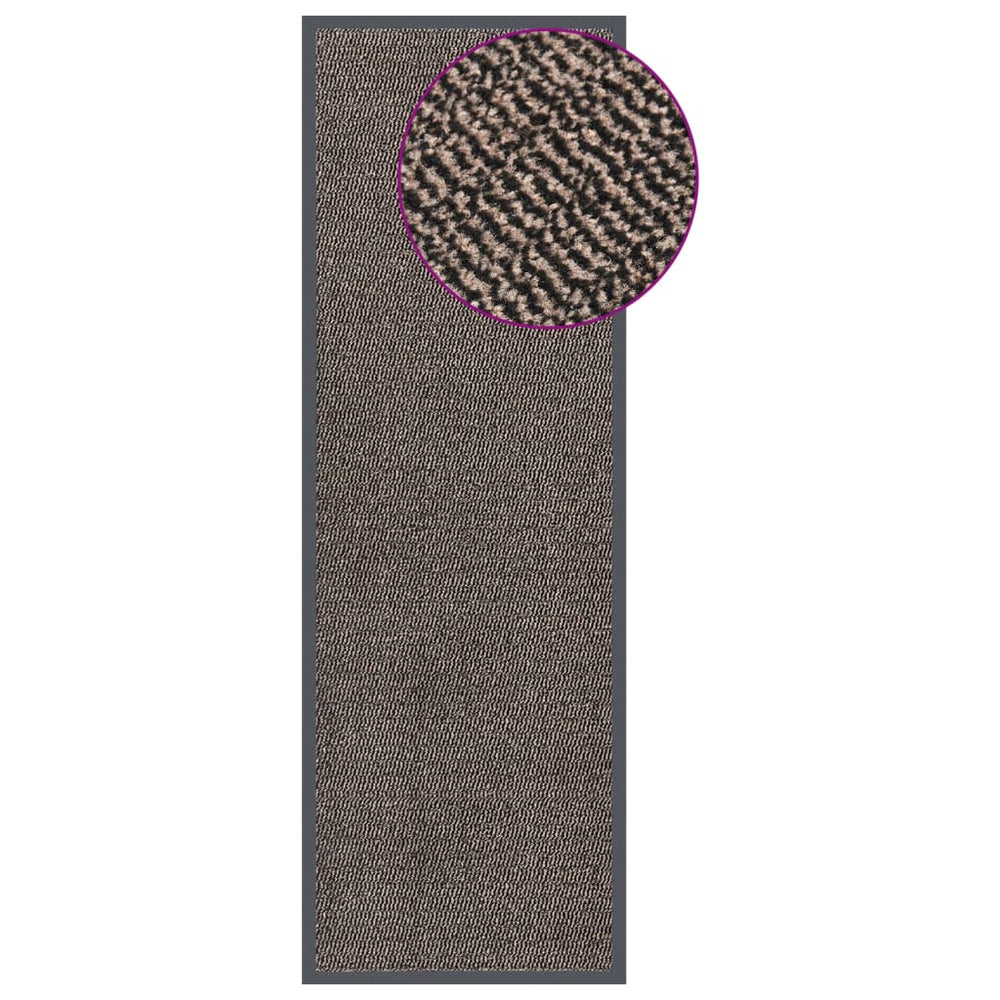 Getuftete Fußmatte Dunkelbraun 60x180 cm