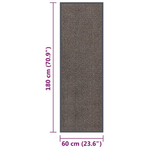 Getuftete Fußmatte Dunkelbraun 60x180 cm