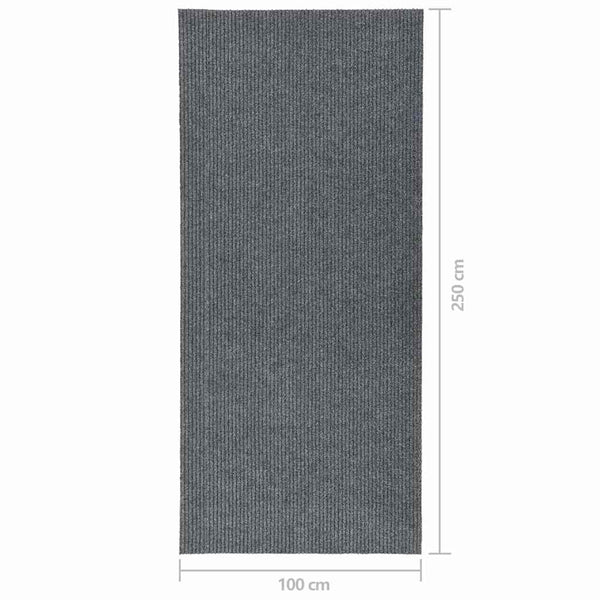 Grauer Schmutzfangläufer 100x250 cm