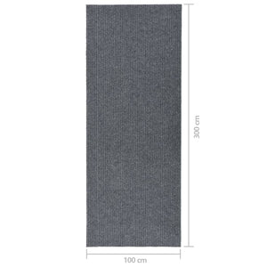 Grauer Schmutzfangläufer 100x300 cm
