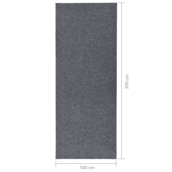 Grauer Schmutzfangläufer 100x300 cm
