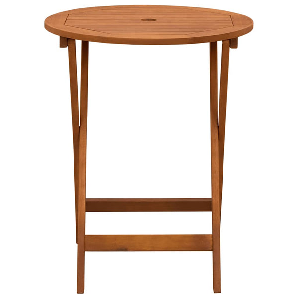 Klappbarer Gartentisch Ø60x75 cm Massivholz Eukalyptus