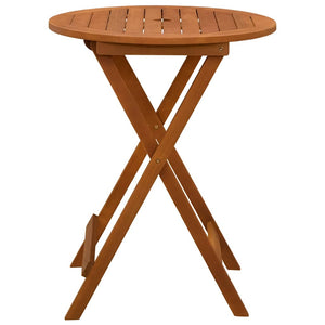 Klappbarer Gartentisch Ø60x75 cm Massivholz Eukalyptus