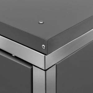 Mülltonnenbox für 4 Tonnen 276,5x77,5x115,5 cm Edelstahl