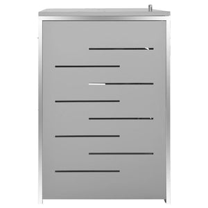 Mülltonnenbox für 3 Tonnen 207x77,5x115 cm Edelstahl