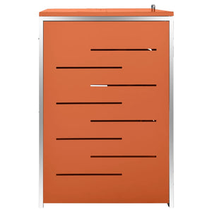 Mülltonnenbox für 4 Tonnen 276,5x77,5x112,5 cm Edelstahl