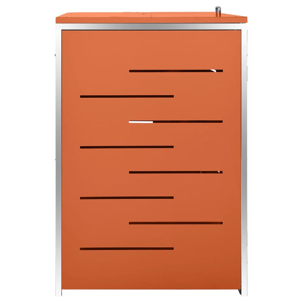 Mülltonnenbox für 4 Tonnen 276,5x77,5x112,5 cm Edelstahl