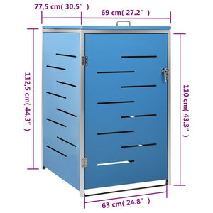 Mülltonnenbox für 1 Tonne 69x77,5x112,5 cm Edelstahl