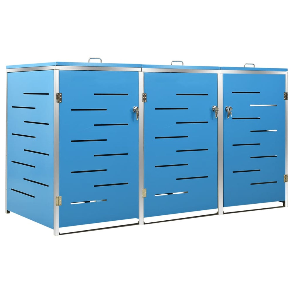 Mülltonnenbox für 3 Tonnen 207x77,5x112,5 cm Edelstahl