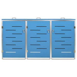 Mülltonnenbox für 3 Tonnen 207x77,5x112,5 cm Edelstahl