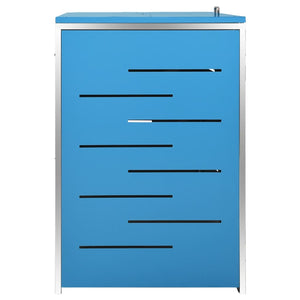 Mülltonnenbox für 4 Tonnen 276,5x77,5x112,5 cm Edelstahl