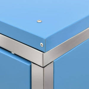 Mülltonnenbox für 4 Tonnen 276,5x77,5x112,5 cm Edelstahl