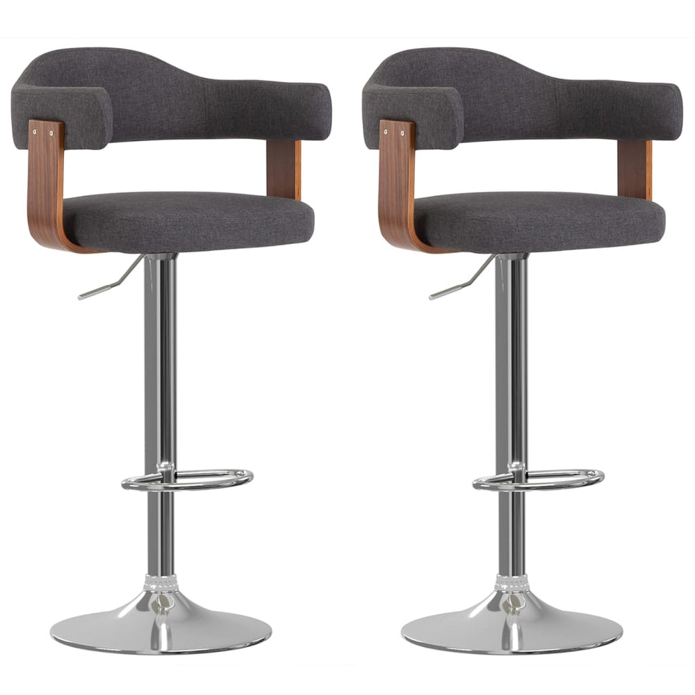 2er Set Barhocker Dunkelgrau