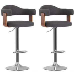 2er Set Barhocker Dunkelgrau