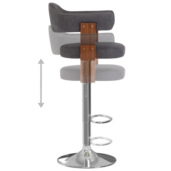 2er Set Barhocker Dunkelgrau