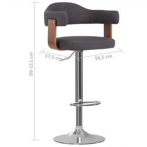 2er Set Barhocker Dunkelgrau
