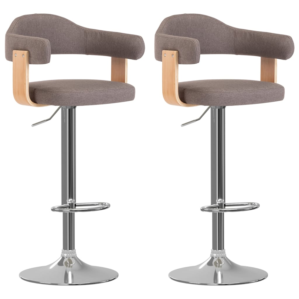 2er Set Barhocker Bugholz Taupe